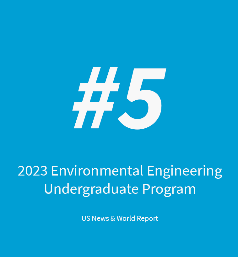 Environmental Engineering Undergraduate programs ranks #5 in the nation